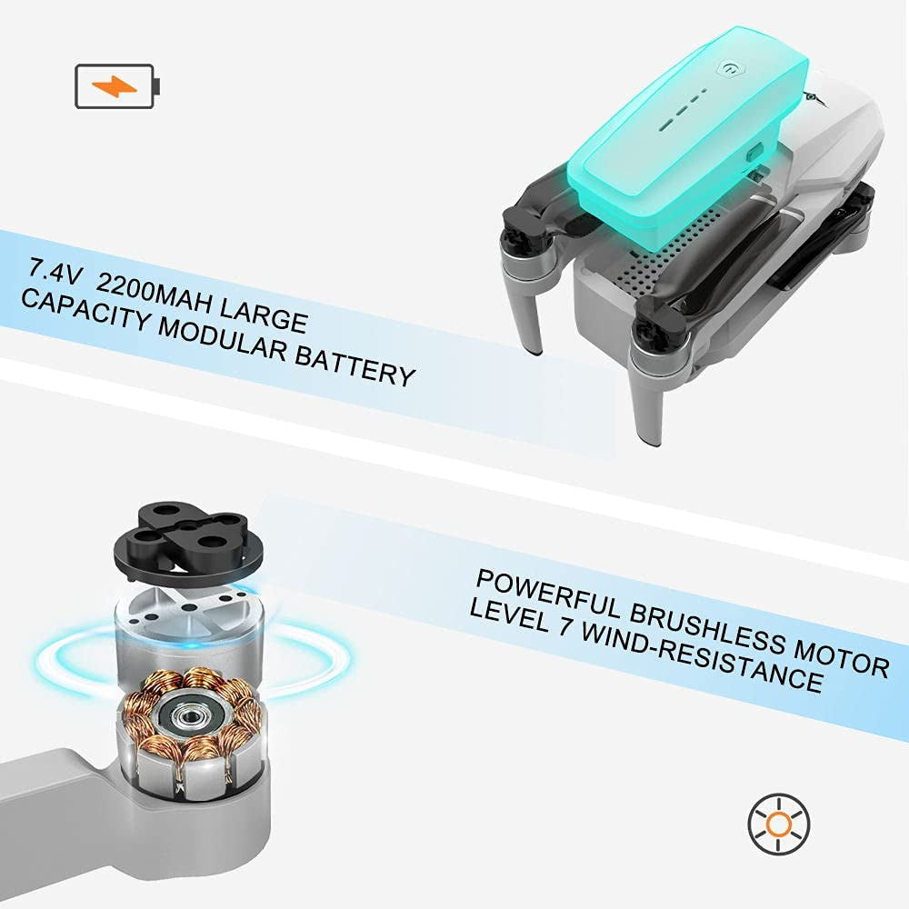 KF102 4K GPS Drone for Adults with 2-Axis Gimbal Camera, Long Range Professional Drone for Beginners, 5G FPV Transmission, Includes 2 Batteries for 50 Minutes Flight Time and Auto Return Home Feature