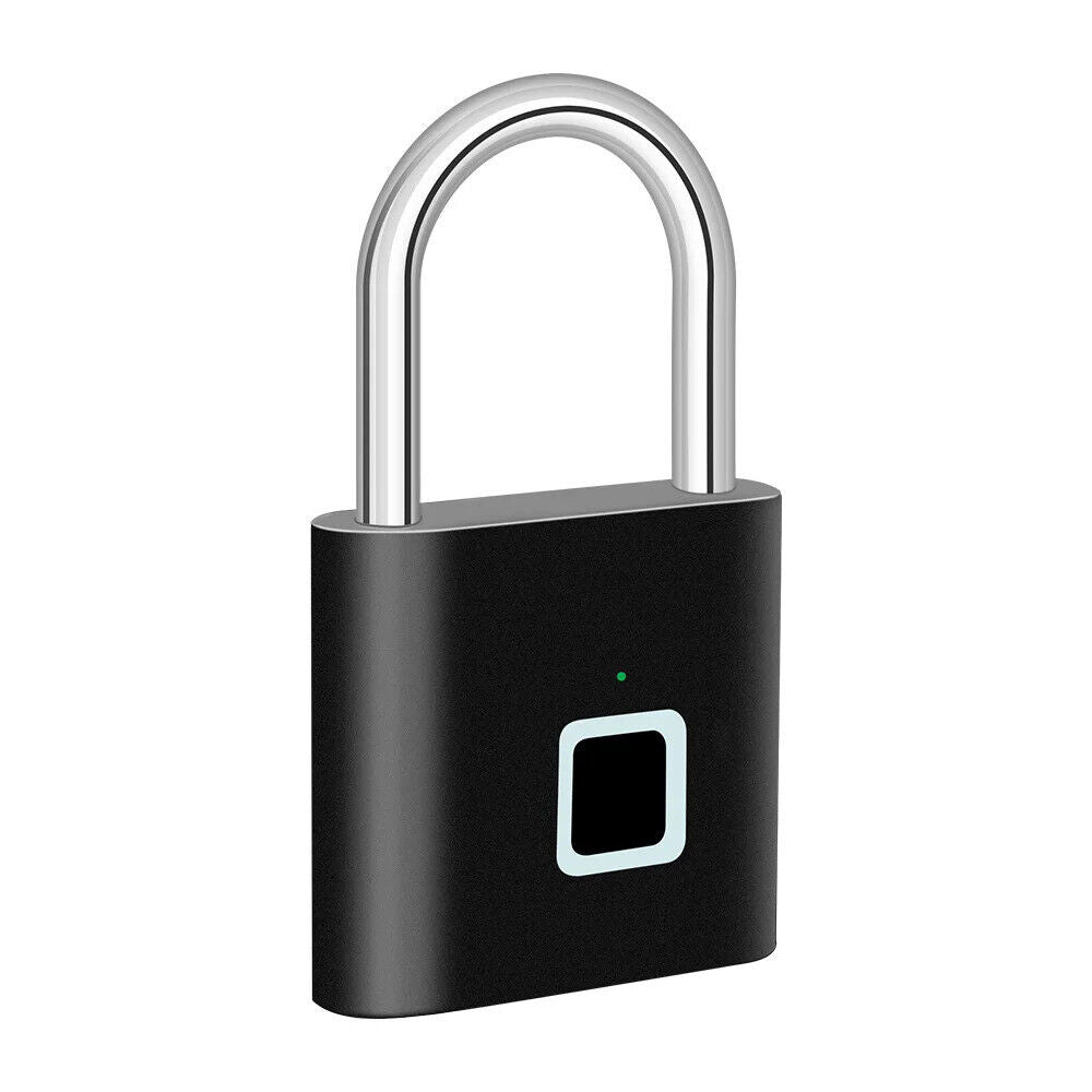 Smart Fingerprint Padlock USB Rechargeable Lock for Door Bag Suitcase Security