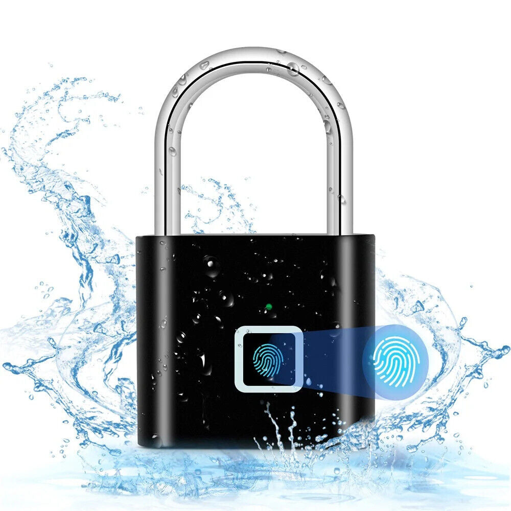 Smart Fingerprint Padlock USB Rechargeable Lock for Door Bag Suitcase Security