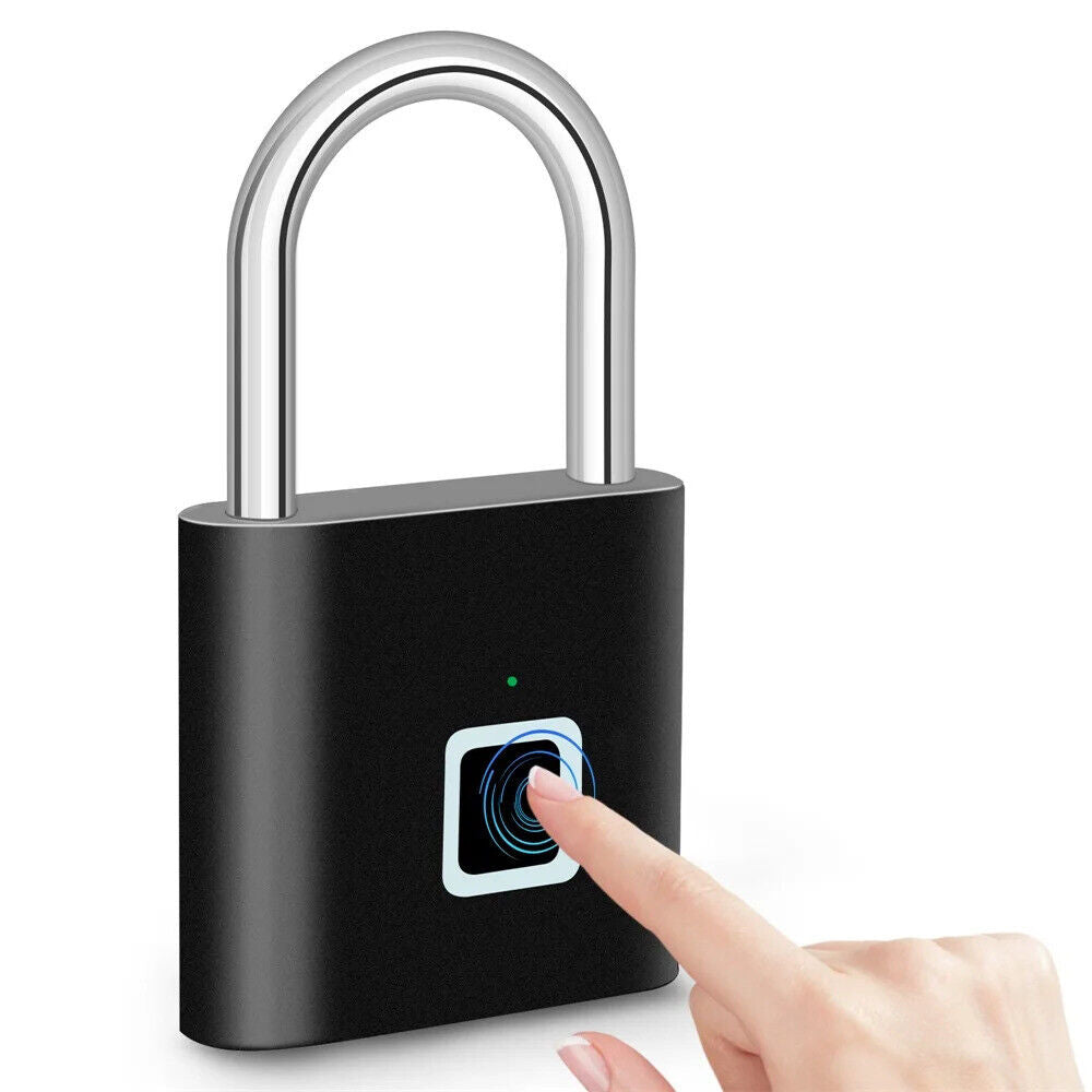 Smart Fingerprint Padlock USB Rechargeable Lock for Door Bag Suitcase Security