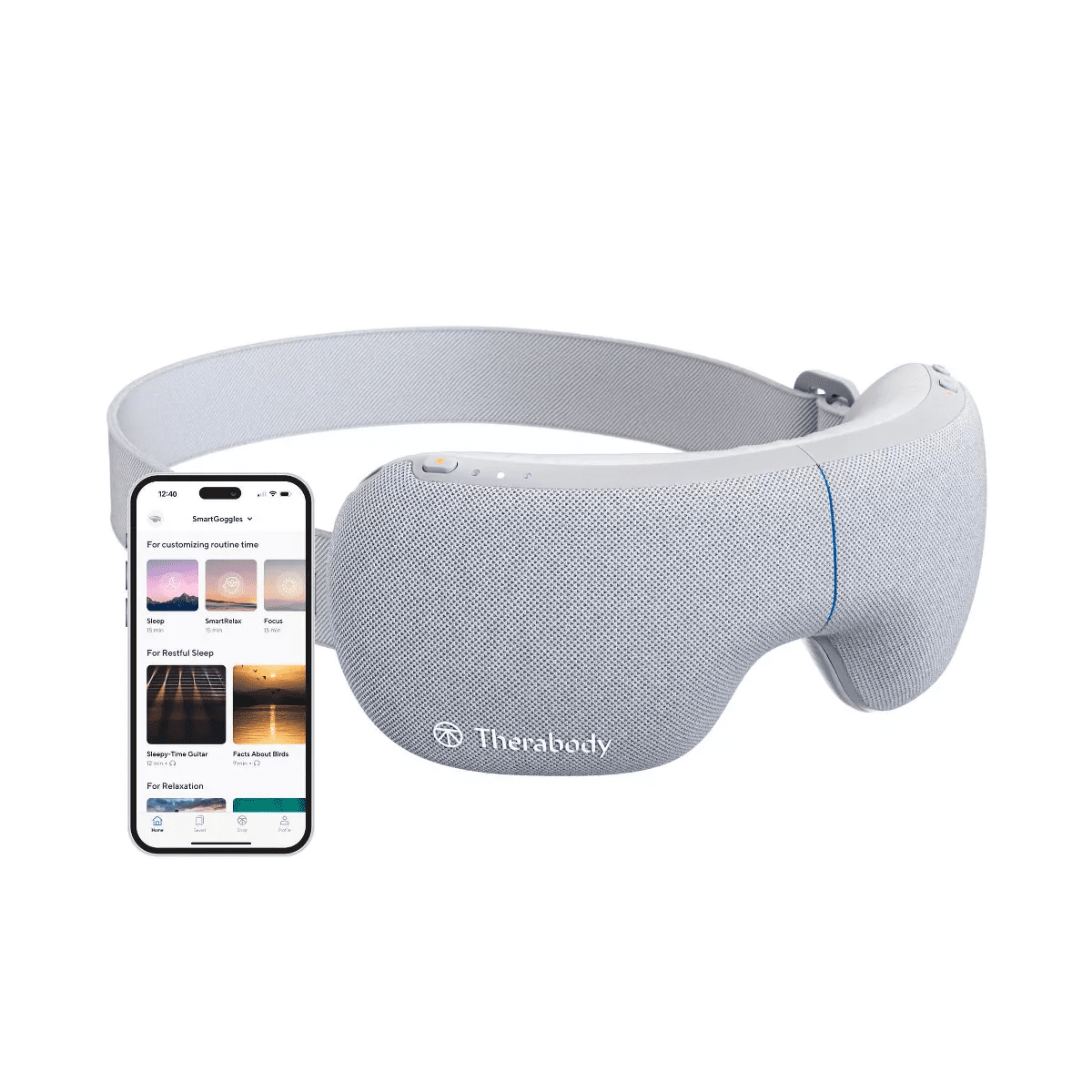 Smartgoggles Bluetooth Heated Massaging Device for Sleep, Focus, and Stress